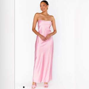 Show Me Your Mumu- Dani Slip Dress ~ Light Pink Luxe Satin